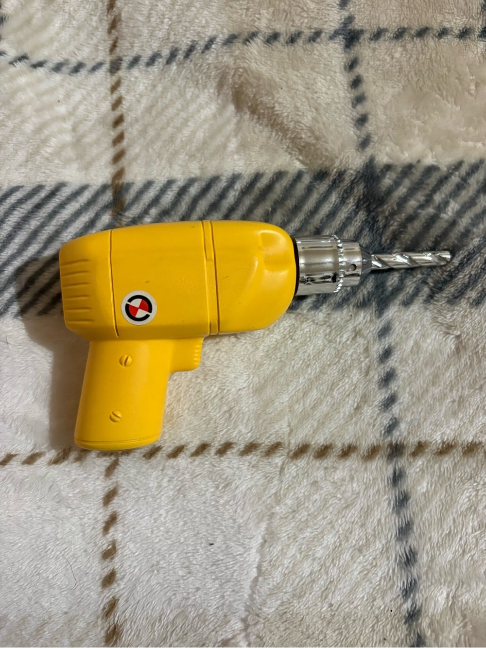 Avon Yellow and Silver Plastic Toy Drill